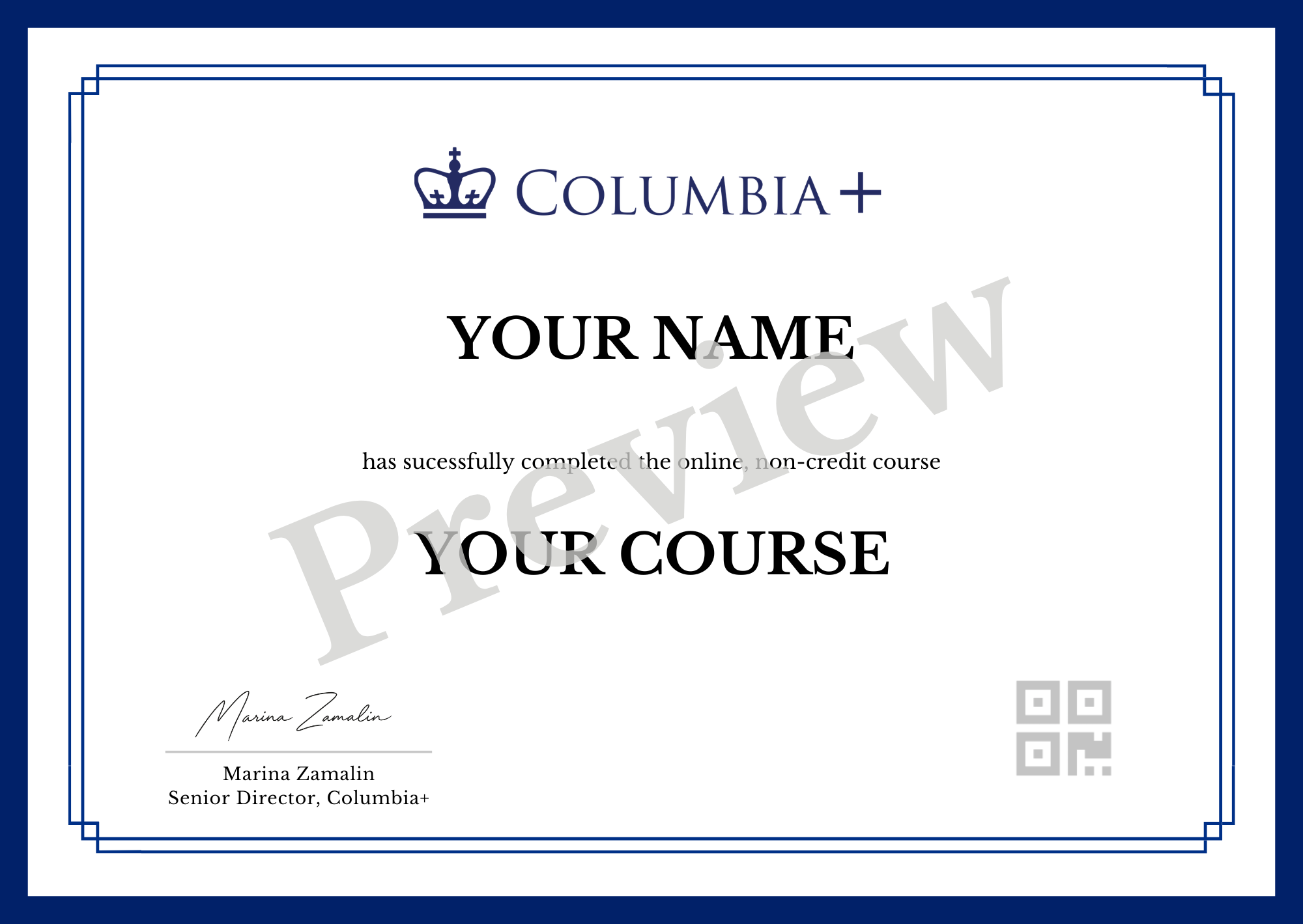 Certificate Sample