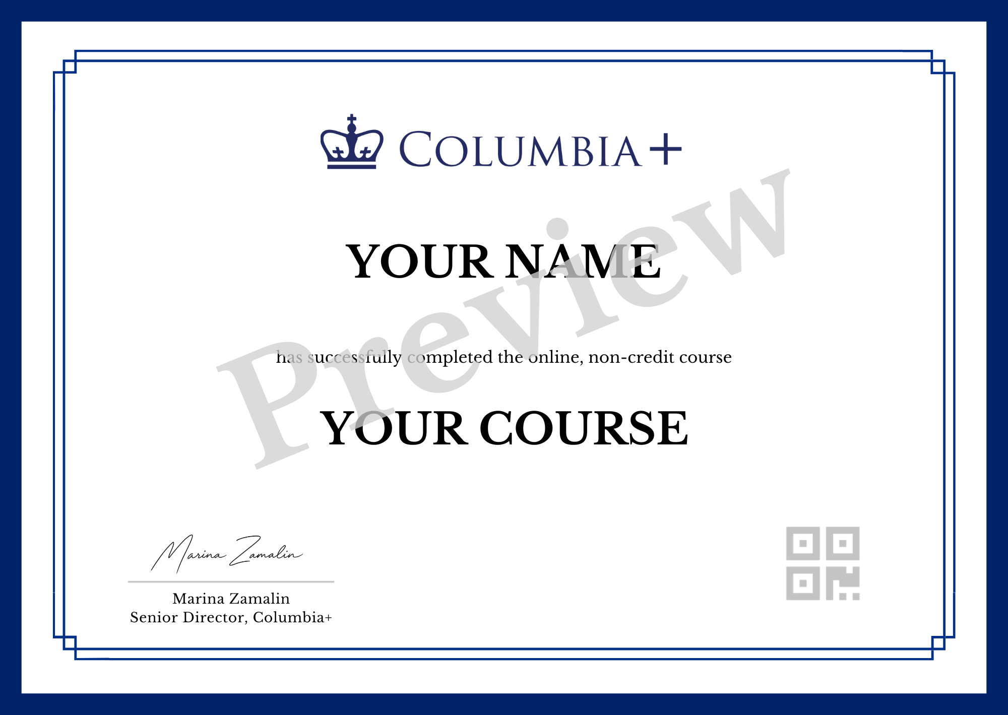 Certificate Sample