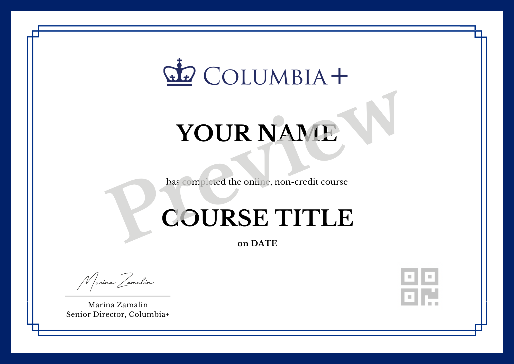 Certificate Sample