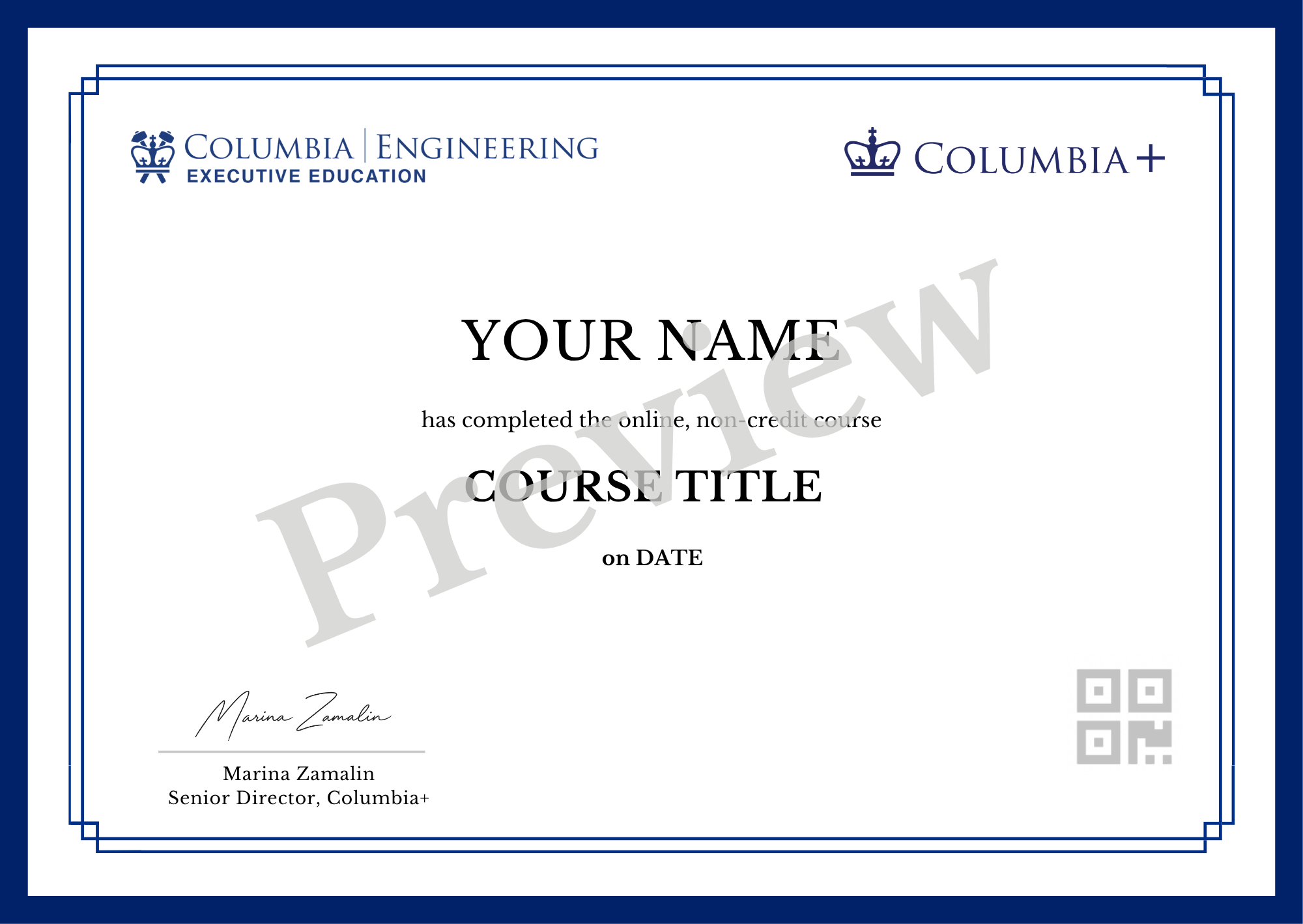 Certificate Sample