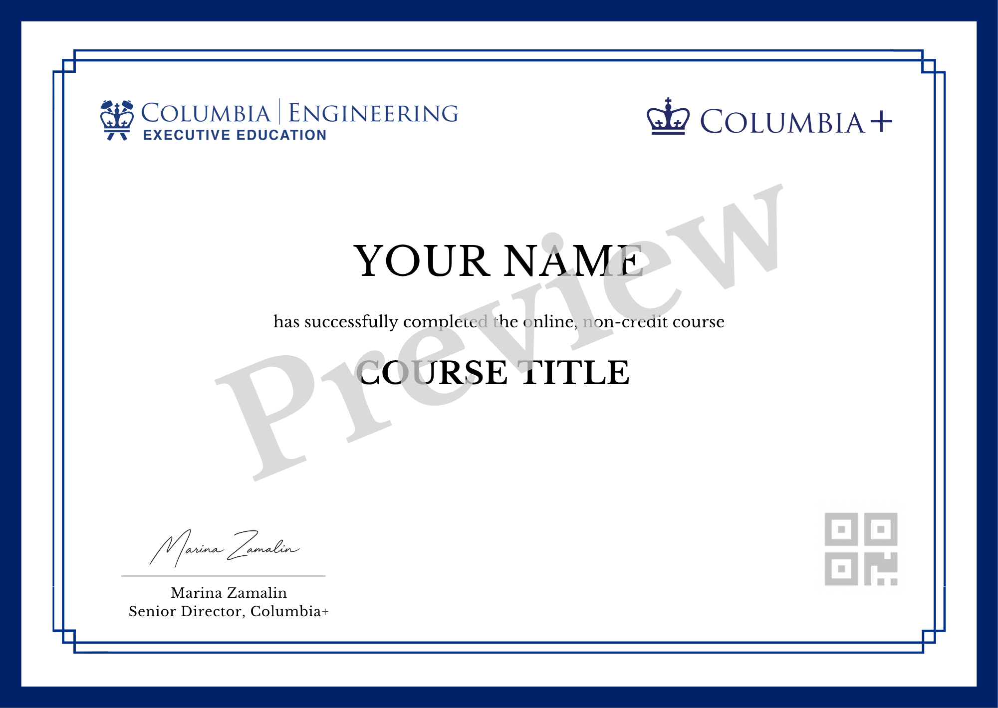 Certificate Sample