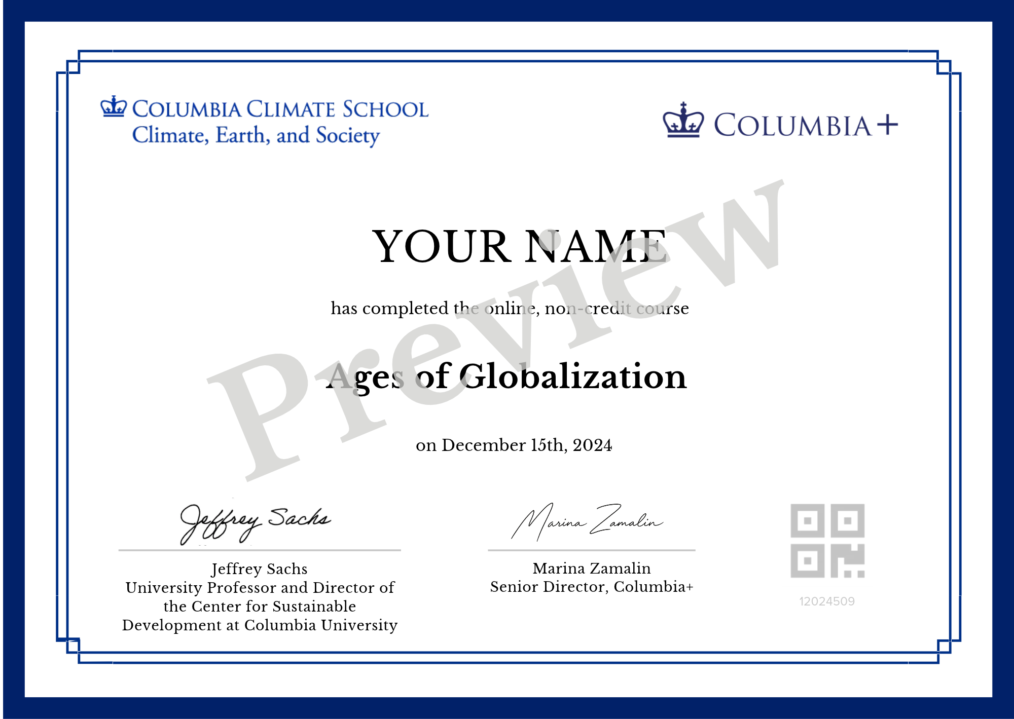 Certificate Sample